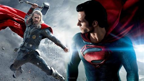 Superman Vs Thor Fight Battle Marvel Vs Dc Fanmade Youtube