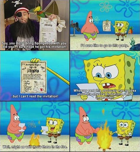 It is one of the most popular protesters: spongebob jokes throw fire | Spongebob logic, Spongebob ...
