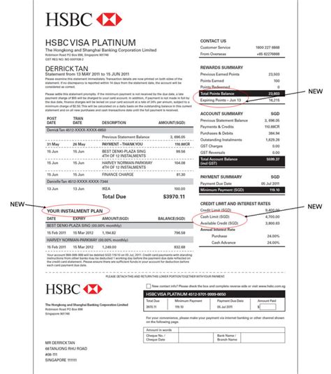 Statement Sample Of Credit Card Example Uk Template Billing In Credit