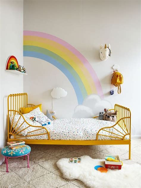 25 Dreamy Rainbow Themed Bedroom For Little Girls