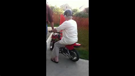 My Granny Rides A Motorbike And Wipes Out Youtube