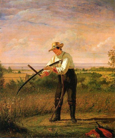 Farmer Whetting His Sythe By William Sidney Mount Farmer Painting Vintage American Art