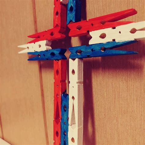 Clothespin Cross Homemade Etsy Clothespin Cross Cross Crafts