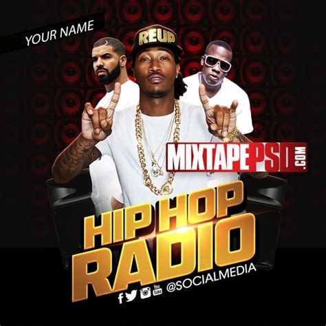 Free Mixtape Cover Template Hip Hop Radio 6 Graphic Design