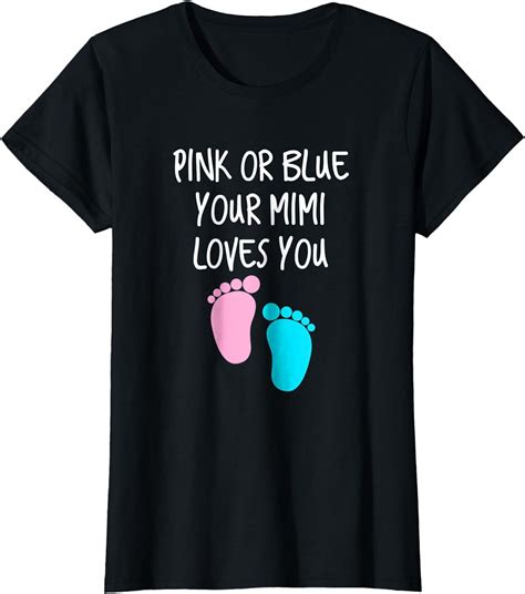 Womens Gender Reveal Shirts For Mimi Gender Reveal Shirt