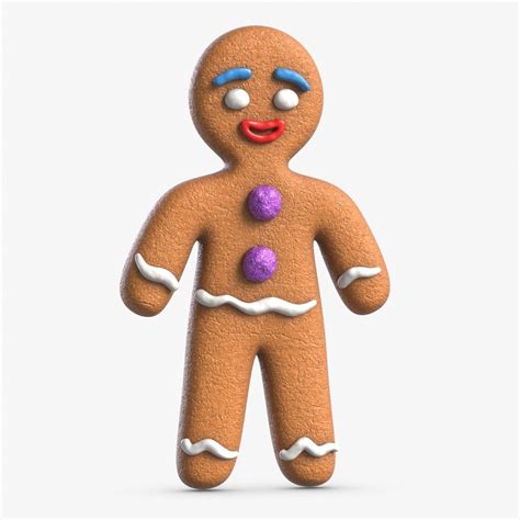 3d Model Gingerbread Man 2 Gingerbread Man Gingerbread 3d Model