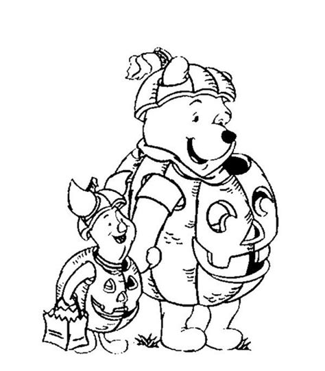 Winnie The Pooh Halloween Coloring Pages At Free