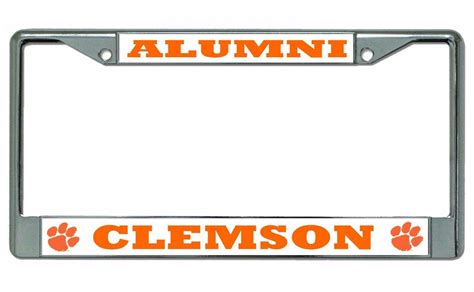 Clemson Tigers Alumni Chrome License Plate Frame