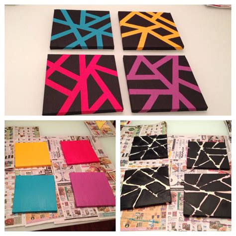 Easy Canvas Art With Painters Tape Painters Tape Art