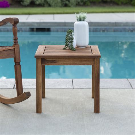 Manor Park Acacia Wood Outdoor Patio End Table The Best Inexpensive Outdoor Furniture Under