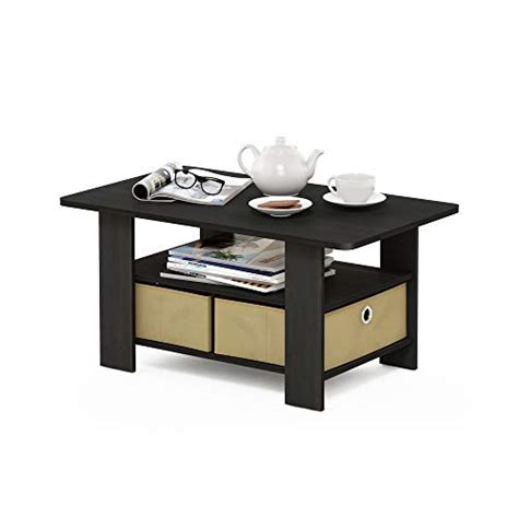 For those who are on a tight budget, this one's for you. Furinno Coffee Table with Bins, Espresso/Brown ...