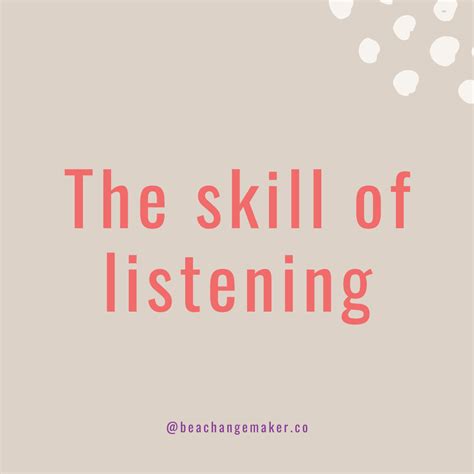 The Skill Of Listening — Samantha Clarke