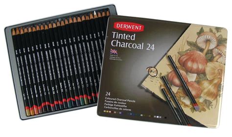 Derwent Professional Tinted Charcoal Pencil Sets Art Supplies Australia