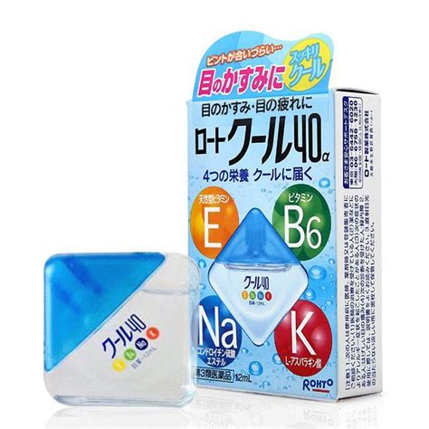 Rohto Cool 40 Alpha α Japanese Eye Drops For Dry Tired Eyes 12ml
