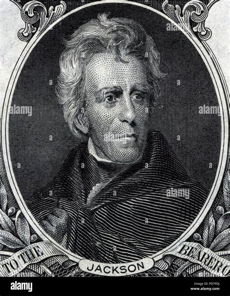 Andrew Jackson Engraved Portrait Stock Photo Alamy