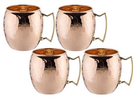 Old Dutch International OS H Hammered Solid Copper Moscow Mule Mugs Set Of LionsDeal