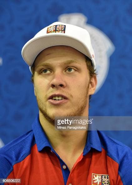 David Pastrnak Of Team Czech Republic Answers Questions During Media