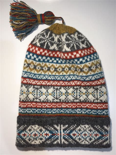 Shetland Fair Isle Fishermans Kep Knitted With Shetland Wool Fair