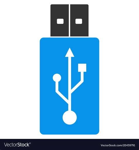 Usb Flash Drive Flat Icon Royalty Free Vector Image