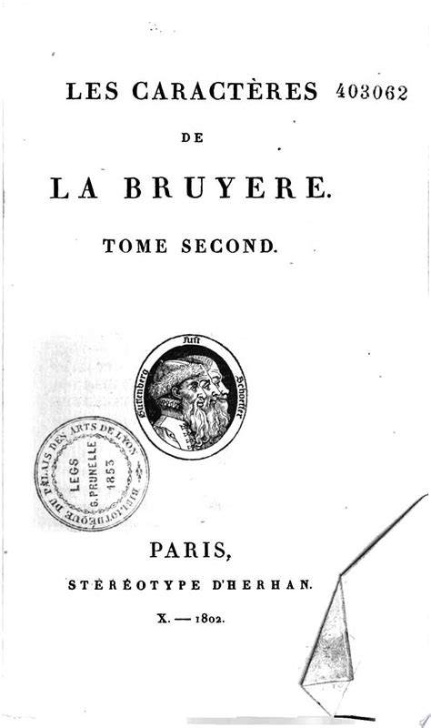 Les Caractères La Bruyère Livre 11 La Librairie