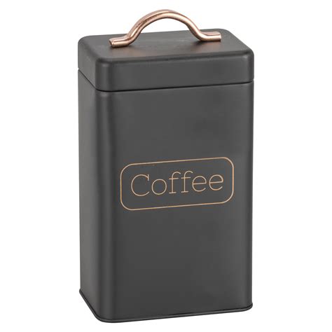 Rose Gold And Black Coffee Canister