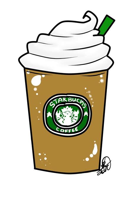 Starbucks Iced Coffee Drawing