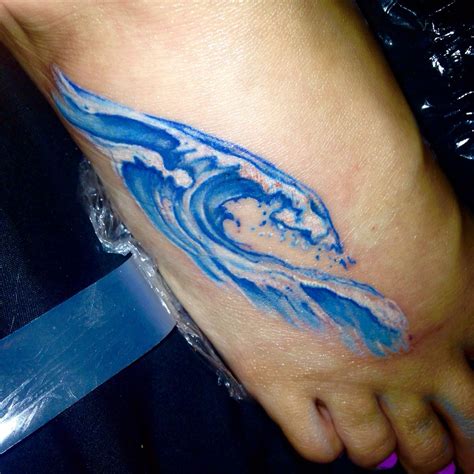 My Wave Tattoo On My Foot Tattoos Waves Tattoo Piercing Tattoo