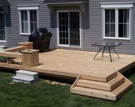 Simple Raised Wooden Deck Design Ideas Small Backyard Decks Wooden Deck Designs Deck Designs