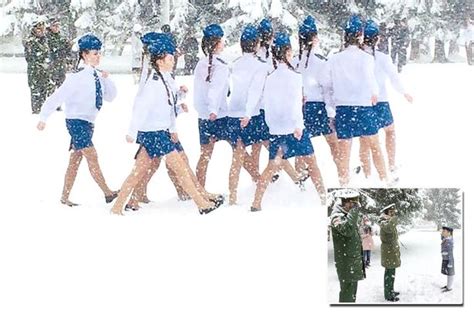 Shivering Russian Schoolgirls Forced To Parade In Tiny Skirts During Snowstorm To Show Loyalty