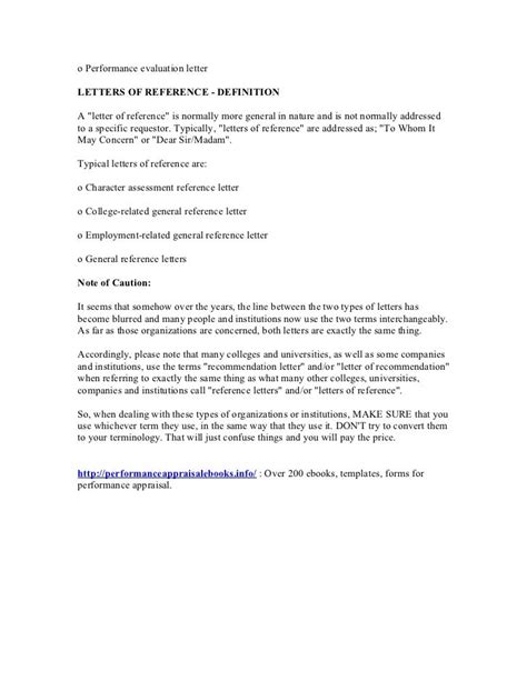 Letter Of Employee Evaluation Performance Appraisal Letter For
