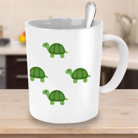 Cute Turtle Coffee Mug Easy Gift Idea Mug For Work Etsy Mugs Easy