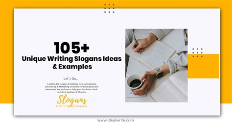 105 Unique Writing Slogans Ideas And Examples Idealwrite