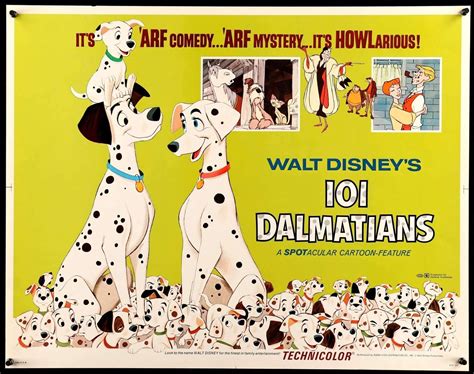 101 Dalmatians 1961 Original R72 Half Sheet Movie Poster Original