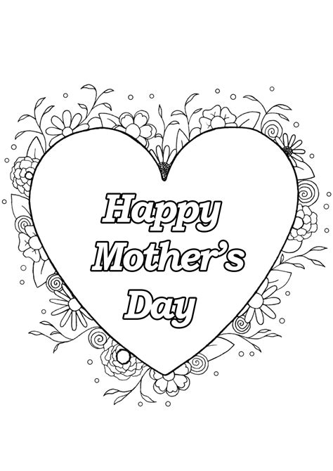Mother S Day 4 Mothers Day Adult Coloring Pages
