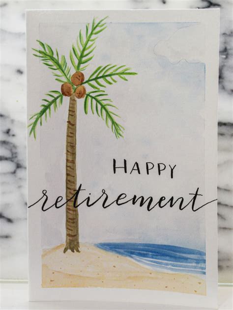Happy Retirement Beach Themed Greeting Card Etsy Happy Retirement
