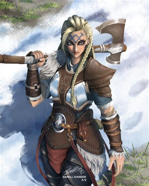 Oc Hilda The Viking Warrior Characterdrawing Viking Warrior