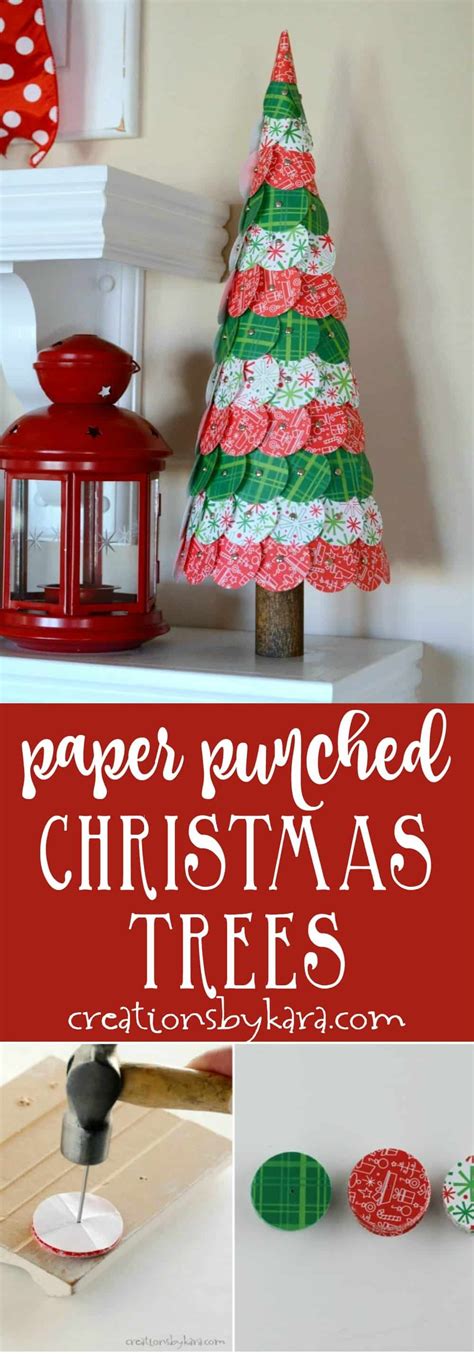 These Circle Punched Paper Christmas Trees Are A Fun And Easy Way To