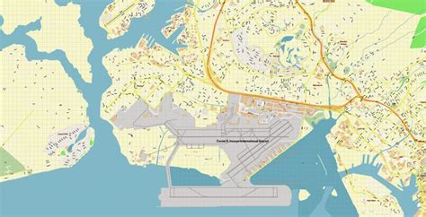Honolulu Oahu Hawaii Us Pdf Vector Map Accurate High Detailed City Plan