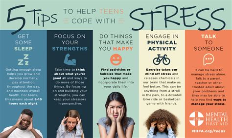 Five Tips To Help Teens Cope With Stress Mental Health First Aid