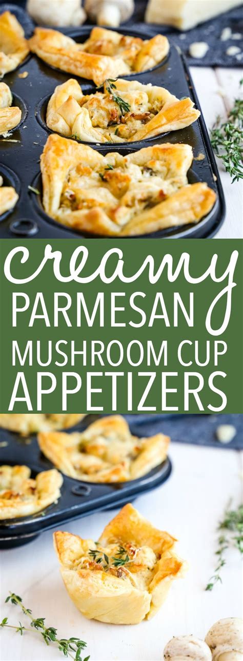 These Creamy Parmesan Mushroom Cup Appetizers Are The Perfect Finger