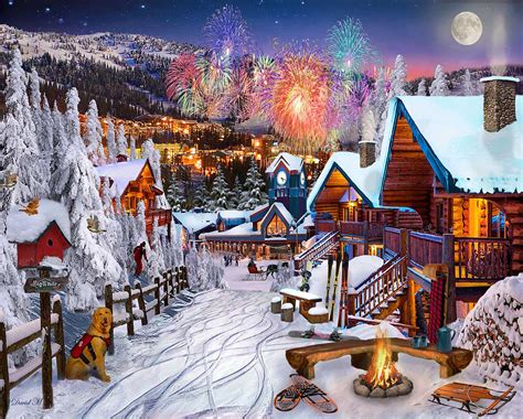 Winter Playground 1000 Pieces Vermont Christmas Company Puzzle Warehouse