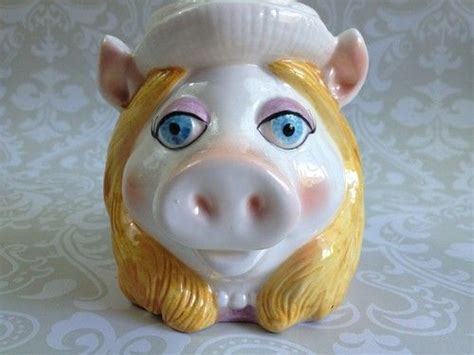 Vintage Sigma Miss Piggy Ceramic Mug Jim Hensons The Muppets With