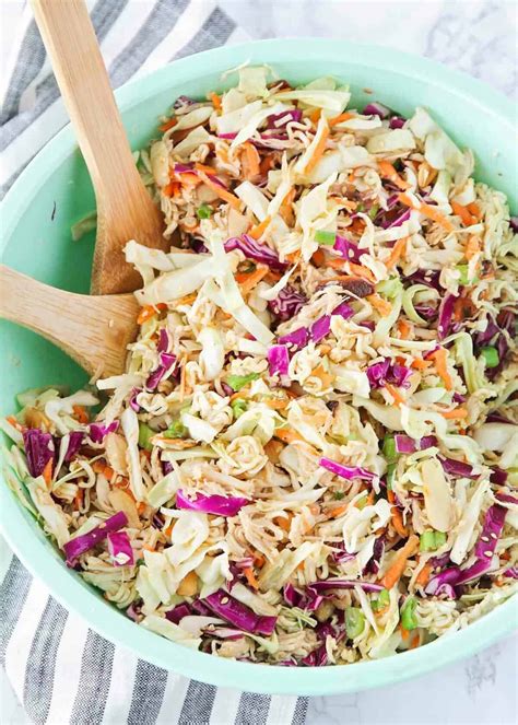 Ramen Noodle Cabbage Salad With Chicken I Heart Naptime