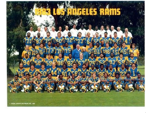 1983 Los Angeles Rams 8x10 Team Photo Football California Nfl Hof Usa
