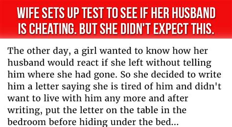 Wife Sets Up Test To See If Her Husband Is Cheating But She Didnt Expect This