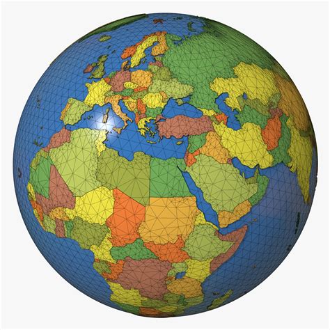 Geopolitical Earth Globe 3d Model 99 C4d Free3d