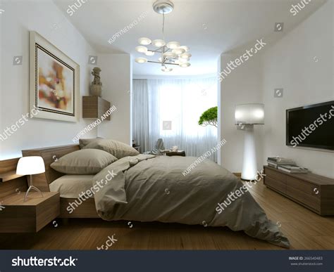 Bedroom Modern Interior 3d Images Stock Illustration 266540483
