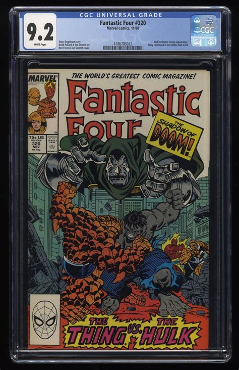Fantastic Four 320 Cgc Nm 92 White Pages Comic Books Modern Age