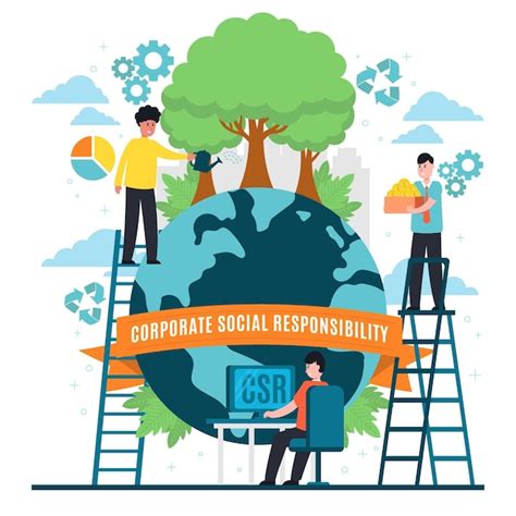 Ilustración De Concepto De Responsabilidad Social Corporativa De Diseño
