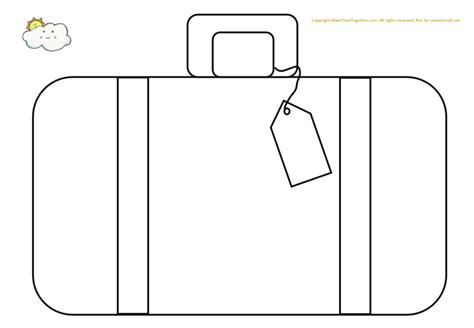 Blank Suitcase Template Best Layout Templates